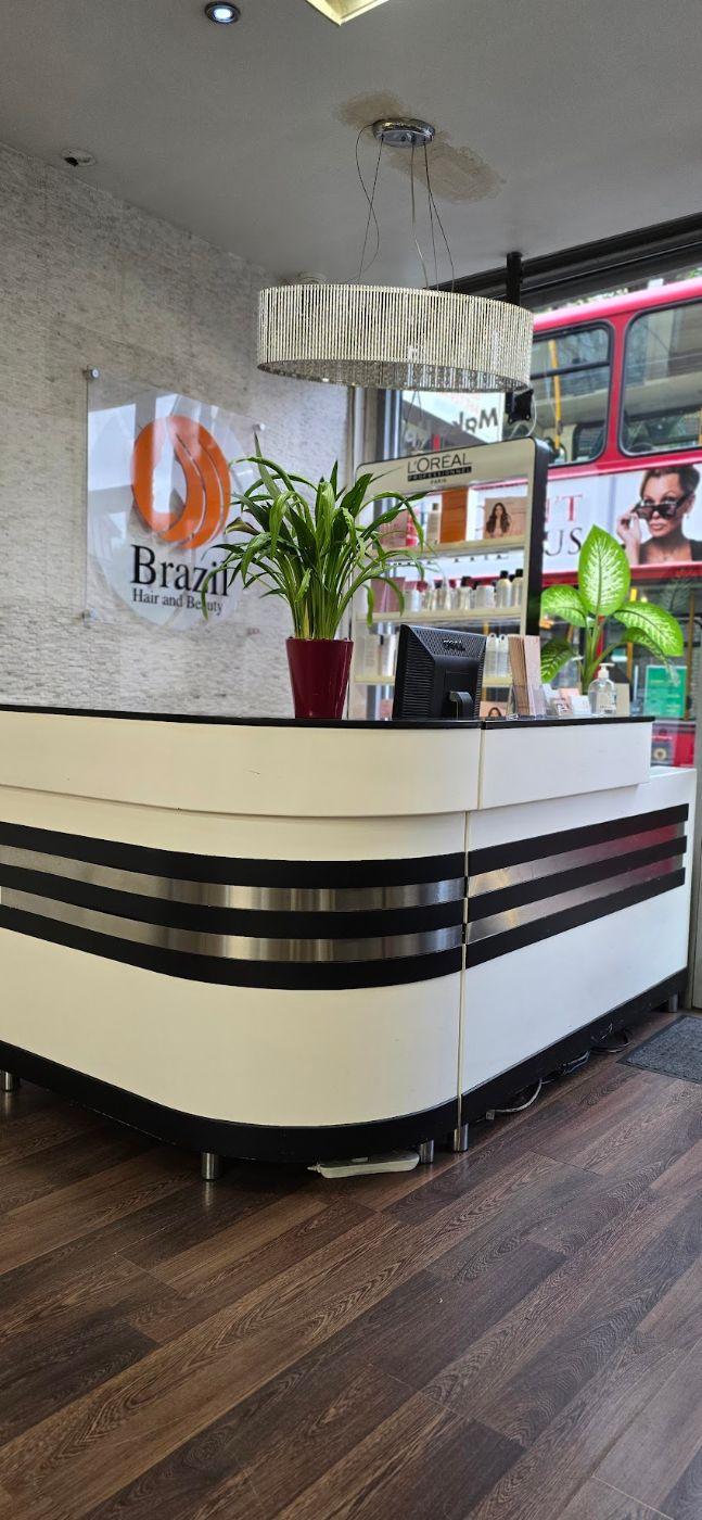 The salon reception desk